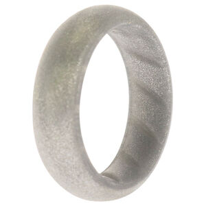 Silicone Wedding BR Solid Ring - Basic-Silver by ROQ for Women - 4 mm Ring